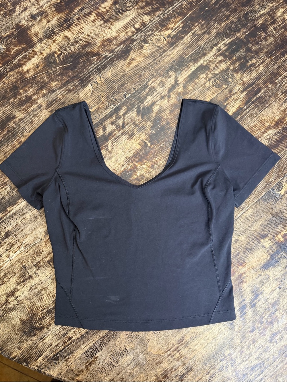 lululemon athletica Black Short Sleeve Scoop Neck Top